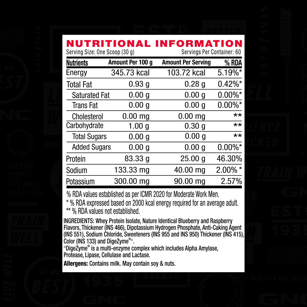 GNC AMP Pure Isolate (Low/Zero Carb)  Advanced Muscle Building To Amplify Muscle Performance